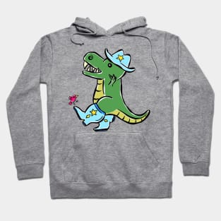 Tyrannosaurus Dinosaur Line Dancer Cartoon Cut Character Hoodie